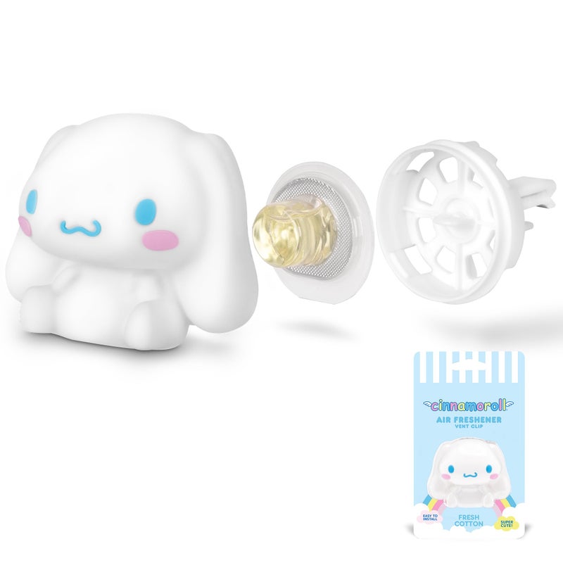 Carbella Hello Kitty Car Air Freshener - Cute and Long-Lasting Cinnamoroll Air Freshener for Car  Easy Clip-On Hello Kitty Car Accessories  Odor Eliminator  Fun Scents  30 Days Freshness  White/Blue - Image 1